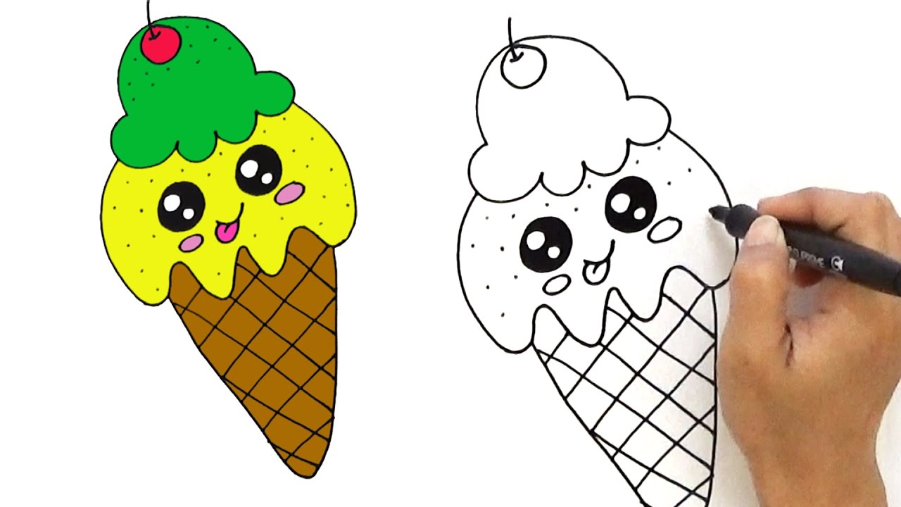 Ice Cream Drawing Pictures at PaintingValley.com | Explore collection ...