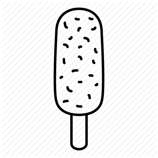 512x512 Almond, Chocolatechip, Icecream, Magnum Icon - Ice Cream Line Drawing