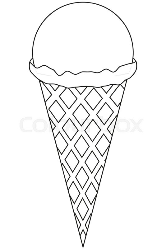 534x800 Black And White Line Art Icon Ice Cream - Ice Cream Line Drawing