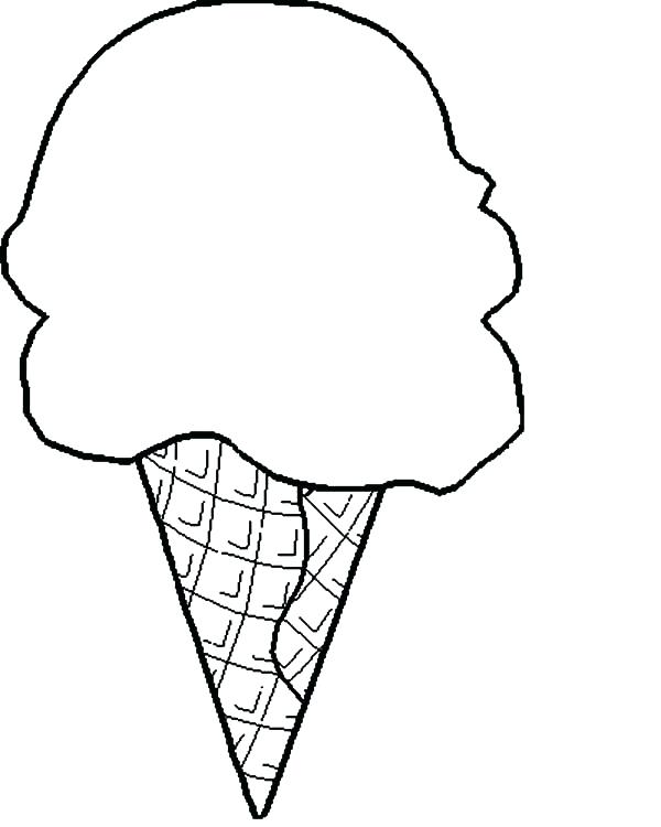 600x750 Breaking Ice Cream Cone Coloring Pages Bulk Color Pictures Of Free - Ice Cream Line Drawing