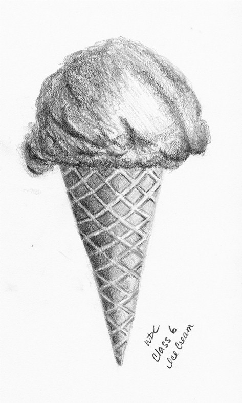 Ice Cream Sundae Drawing at PaintingValley.com | Explore collection of ...