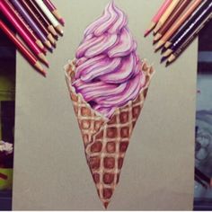 236x236 draw a detailed ice cream cone art ice cream cone drawing - Ice Cream Pencil Drawing
