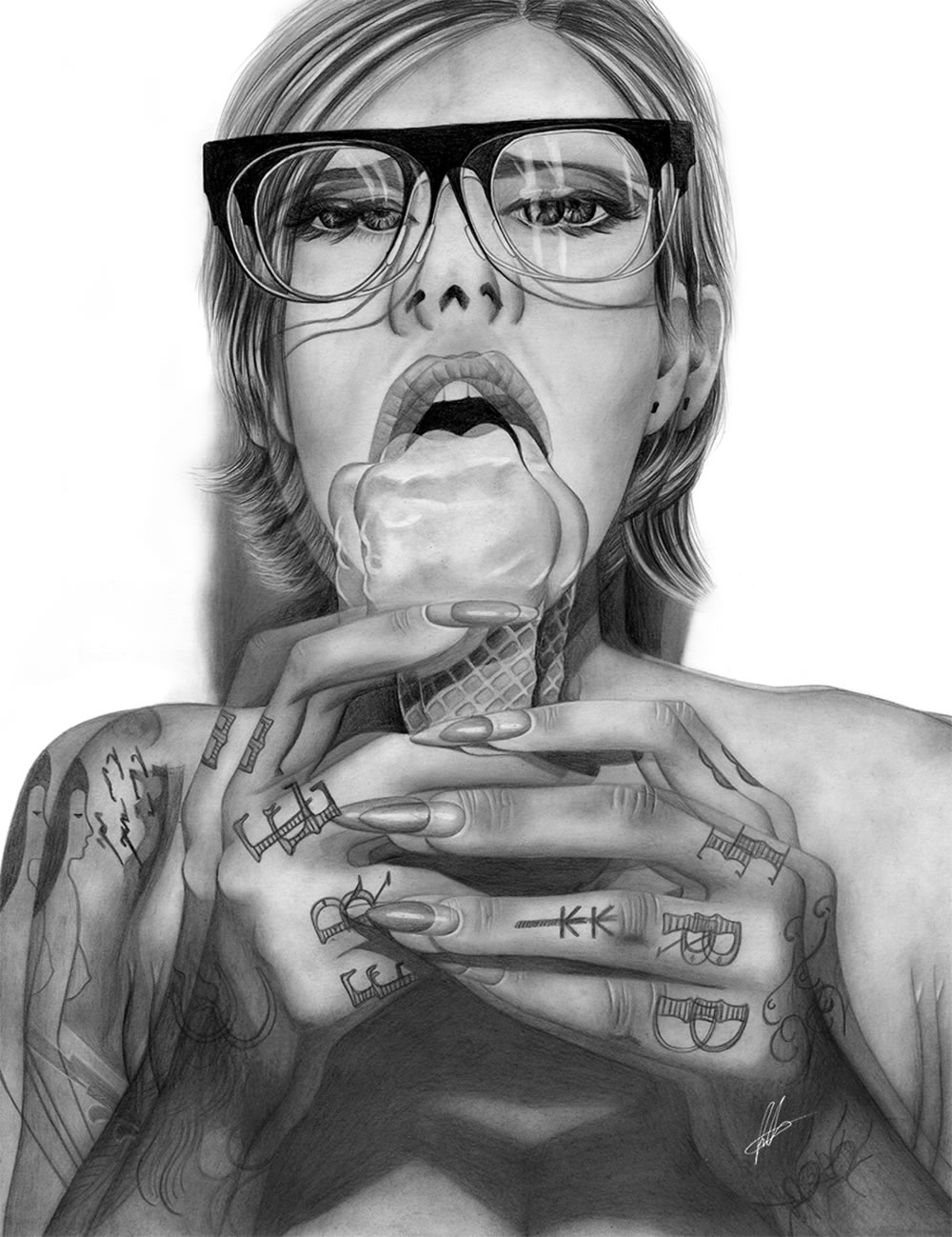 1000x1299 Drawings Ice Cream And Confetti - Ice Cream Pencil Drawing