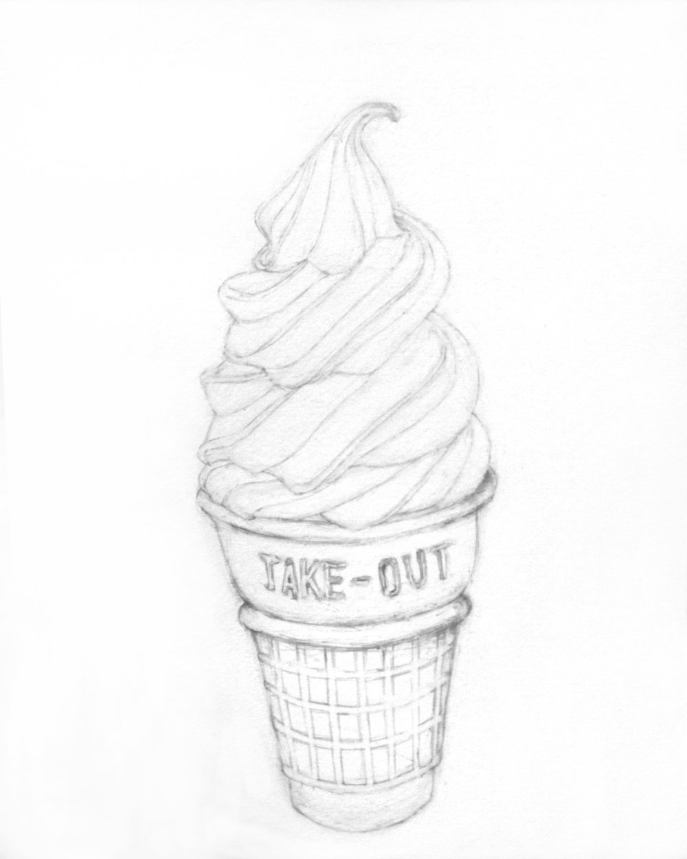 Ice Cream Pencil Drawing at PaintingValley.com | Explore collection of ...