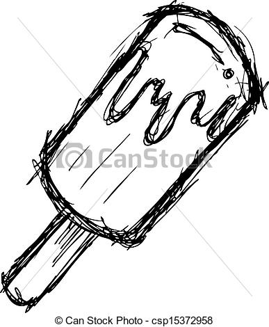 387x470 Grunge Ice Cream - Ice Cream Pencil Drawing