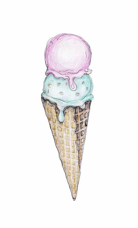Ice Cream Pencil Drawing at PaintingValley.com | Explore collection of