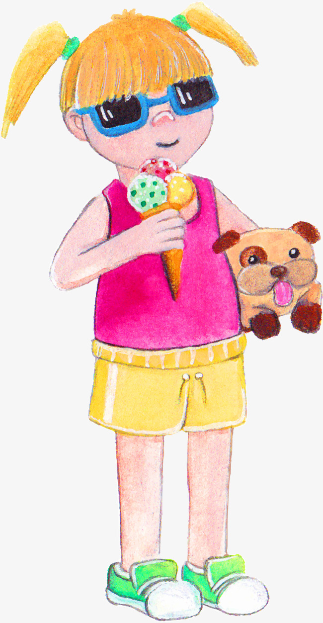 650x1253 Pencil Drawing Girl With Ice Cream, Pencil Vector, Girl Vector - Ice Cream Pencil Drawing