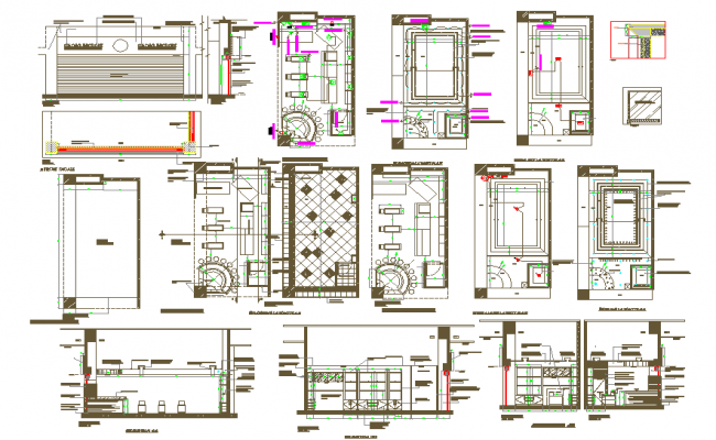 650x400 Ice Cream Shop All Detail In Cad - Ice Cream Shop Drawing