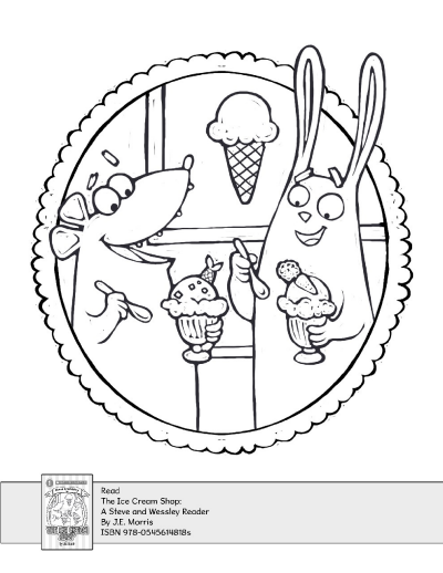 400x518 The Ice Cream Shop Coloring Activity Worksheets Printables - Ice Cream Shop Drawing
