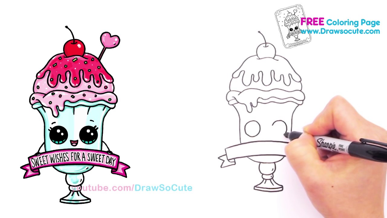 Inspiration Your Birthday Cake Design Cute Ice Cream Drawing Pictures