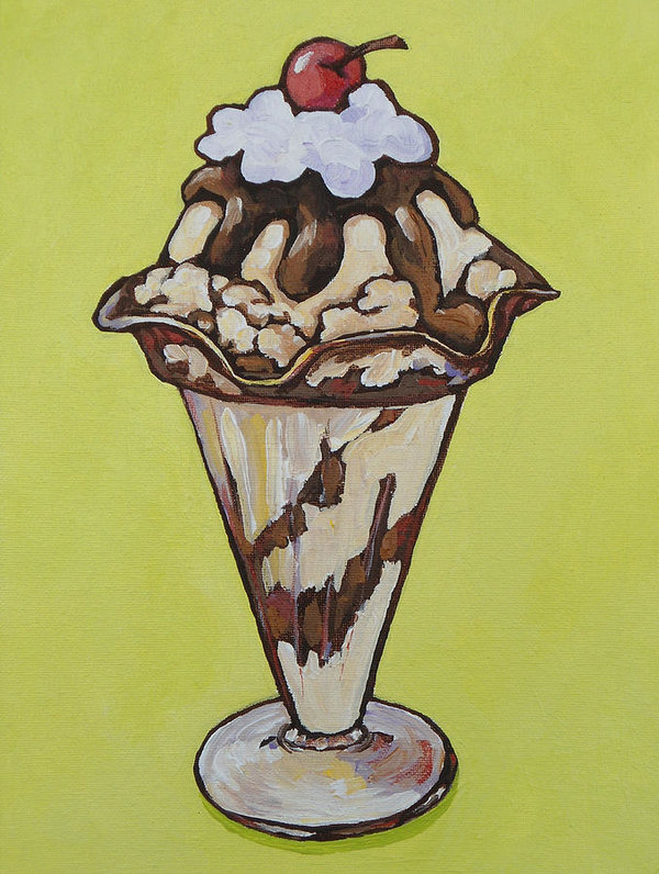 600x796 ice cream sundae paintings fine art america - Ice Cream Sundae Drawing