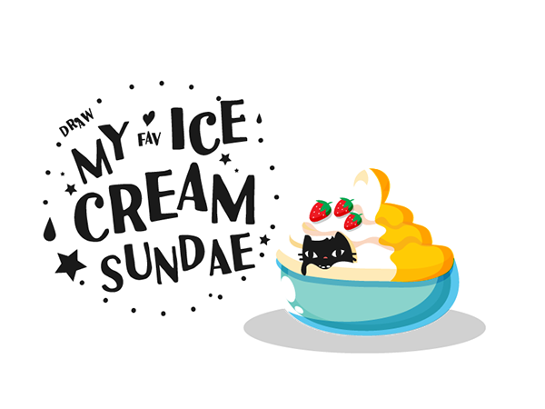 600x450 draw my dream ice cream sundae on behance - Ice Cream Sundae Drawing