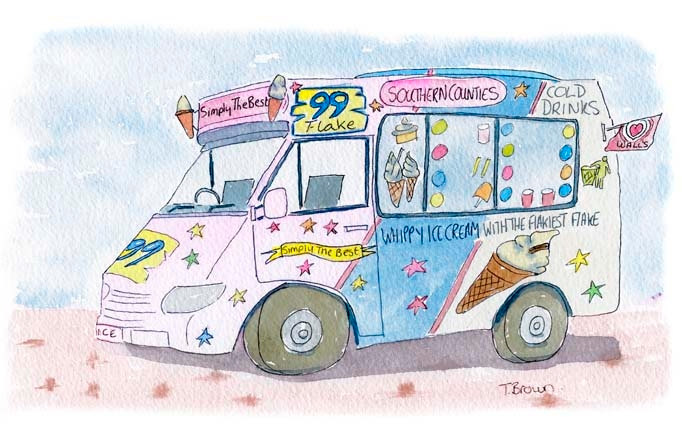 682x425 ice cream van oakwood art tracey brown - Ice Cream Truck Drawing