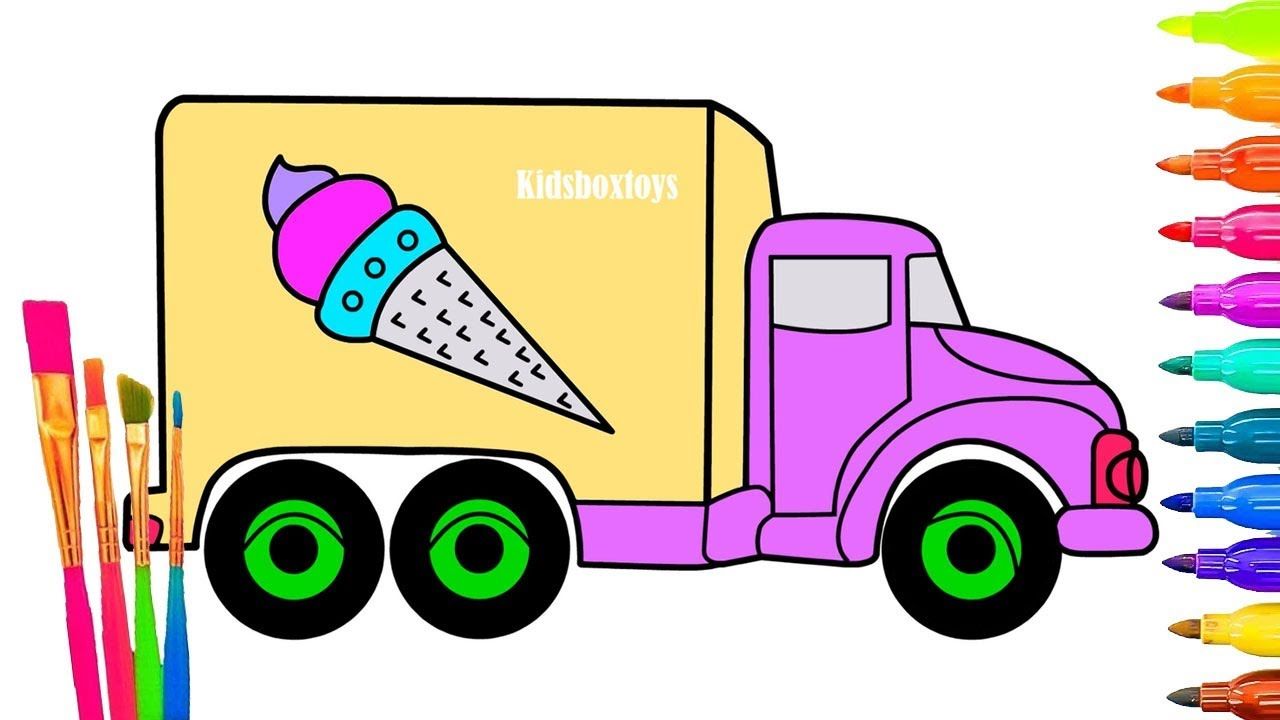 1280x720 Magic Ice Cream Truck Coloring - Ice Cream Truck Drawing