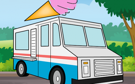 464x290 How To Draw A Delivery Truck Pop Path - Ice Cream Truck Drawing