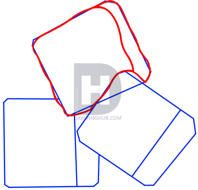 653x626 How To Draw Ice, Step - Ice Cube Drawing