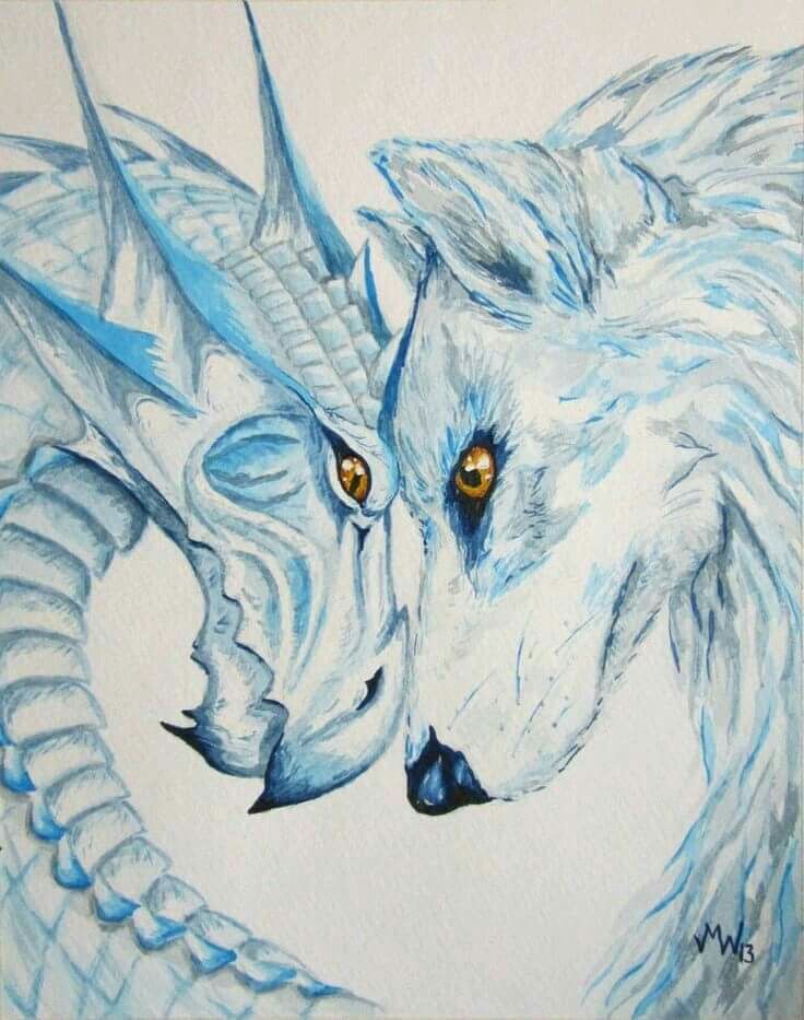 736x933 ice dragon ice wolf tattoos wolf tattoos, dragon art, dragon - Ice Dragon Drawing