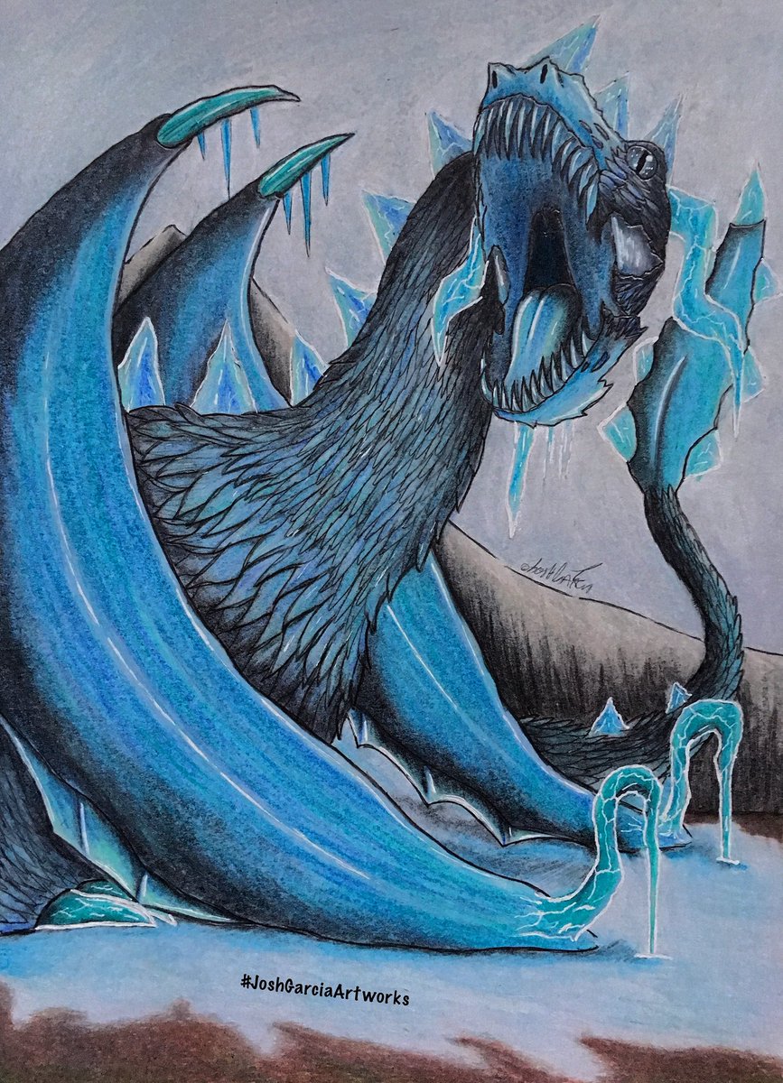 867x1200 josh garcia artworks on twitter ice dragon drawing - Ice Dragon Drawing
