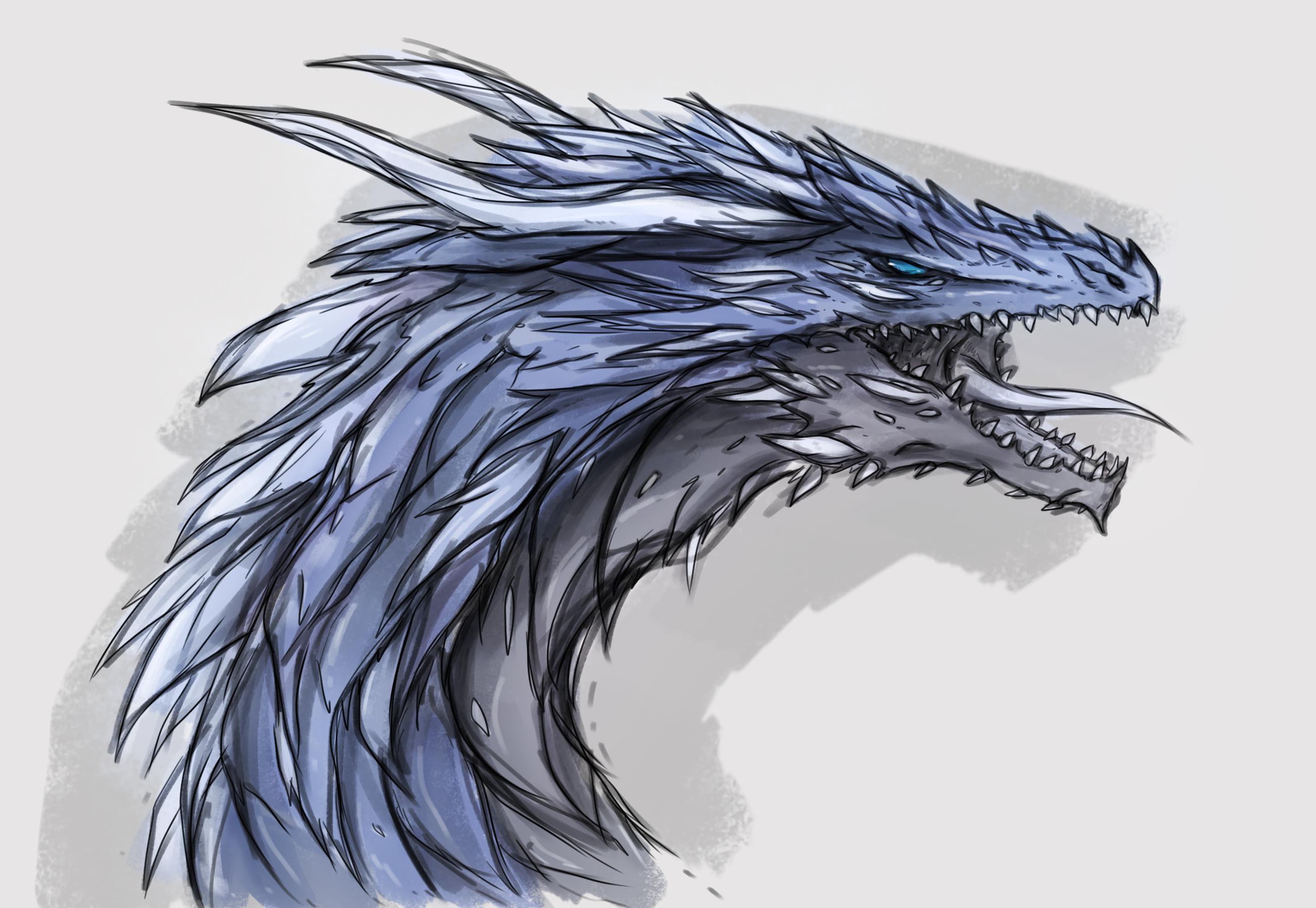 Ледяной дракон рисунок