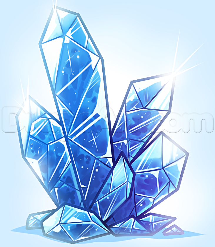 731x840 how to draw crystals environmental objects in drawings - Ice Drawing