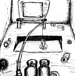 297x300 Ice Fishing Drawings Fine Art America - Ice Fishing Drawing