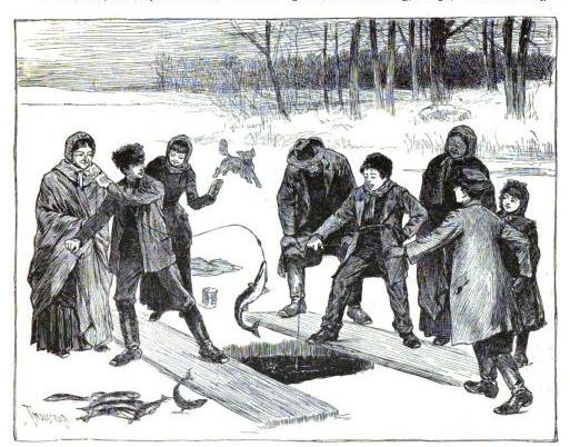 513x402 Fileice Fishing Drawing - Ice Fishing Drawing