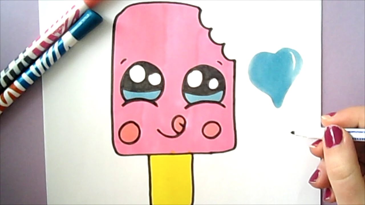 1280x720 How To Draw A Cute Ice Cream - Ice Pop Drawing