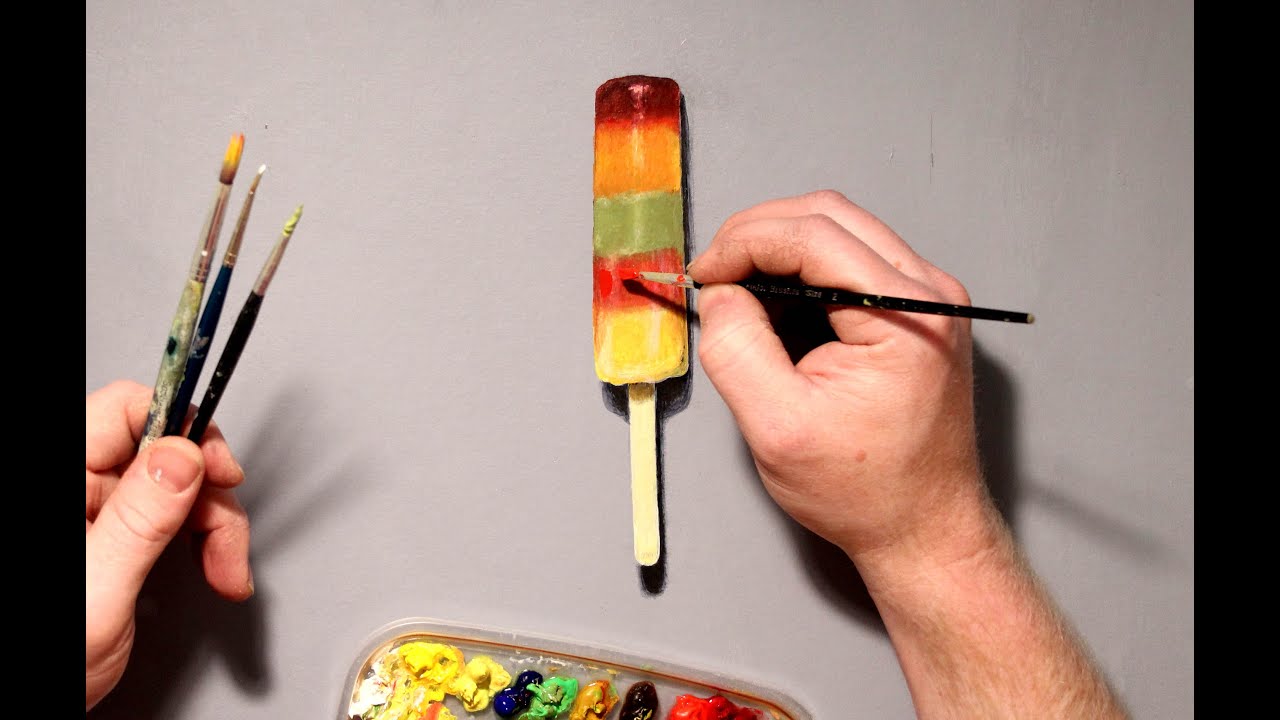 1280x720 Magic Ice Pop Drawing Illusion - Ice Pop Drawing