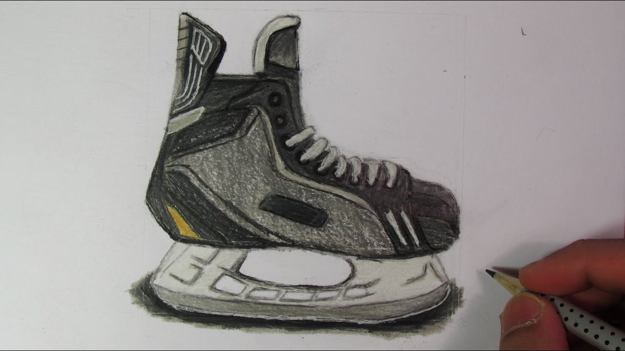 1280x720 Realistic Ice Skates - Ice Skate Drawing