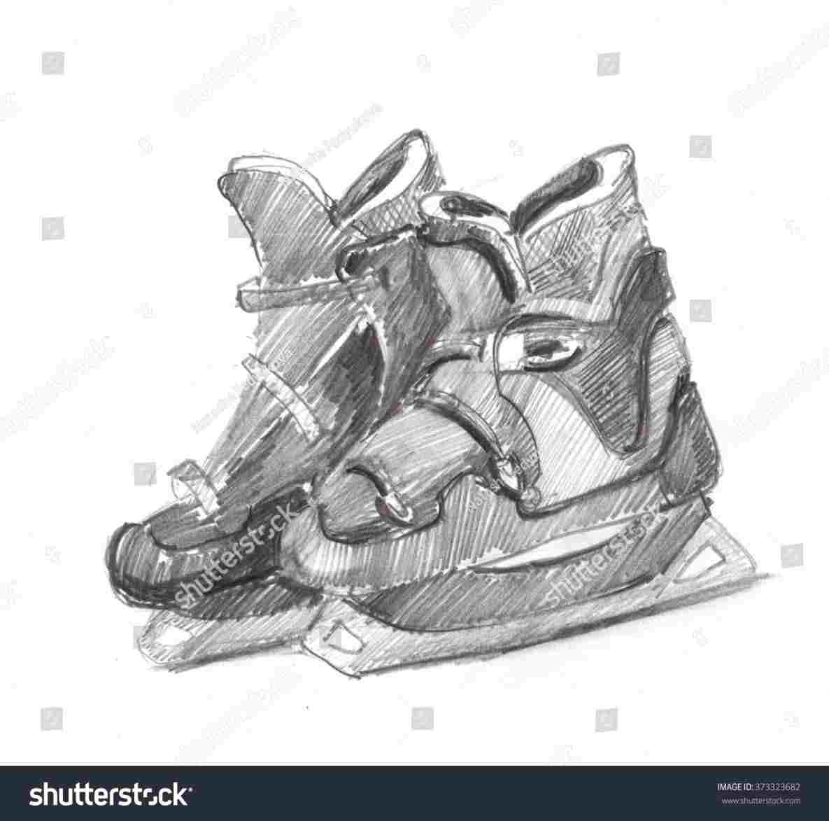 1185x1173 Skates Ice Skate Drawing Just Sketching Rhcom - Ice Skate Drawing