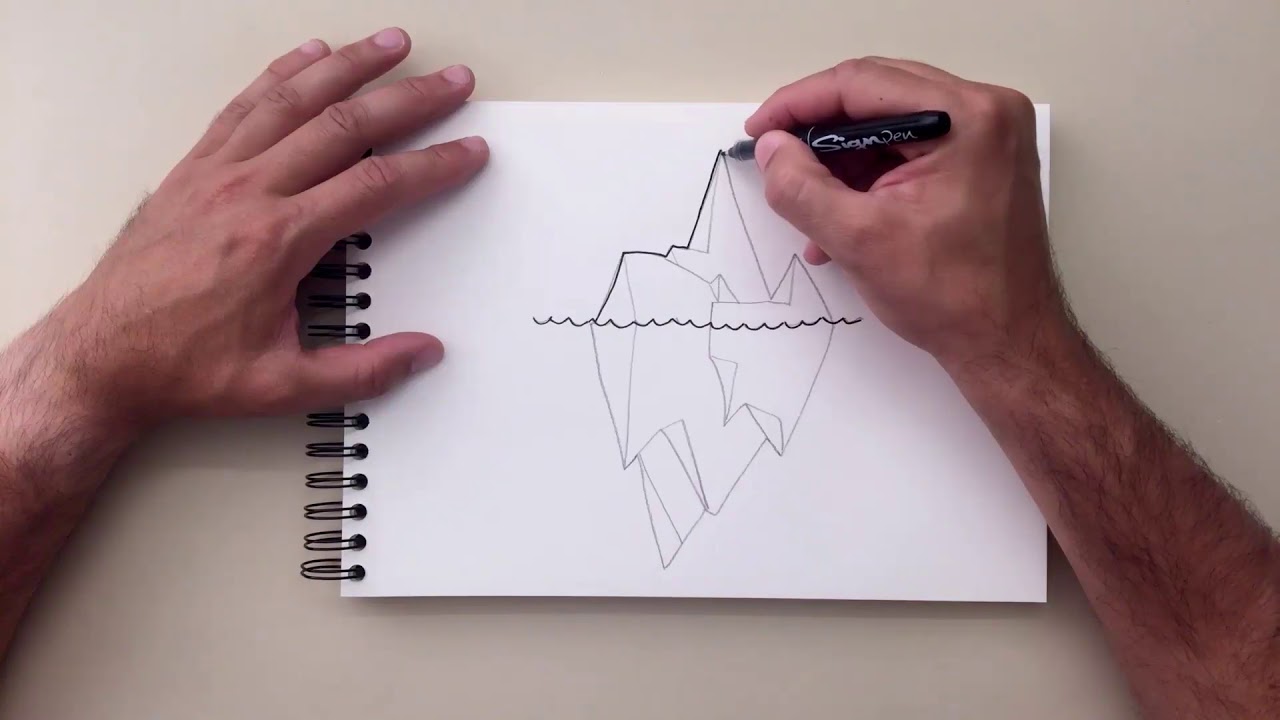 1280x720 How To Draw An Iceberg - Iceberg Drawing