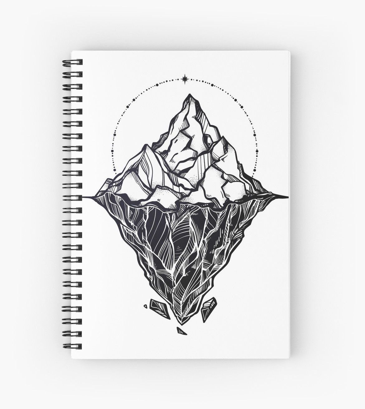 1171x1313 Iceberg Drawing Ice Mountains Spiral Notebooks - Iceberg Drawing
