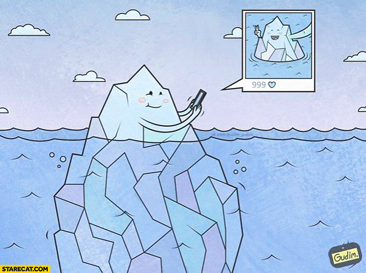 735x550 iceberg cute selfie drawing - Iceberg Drawing