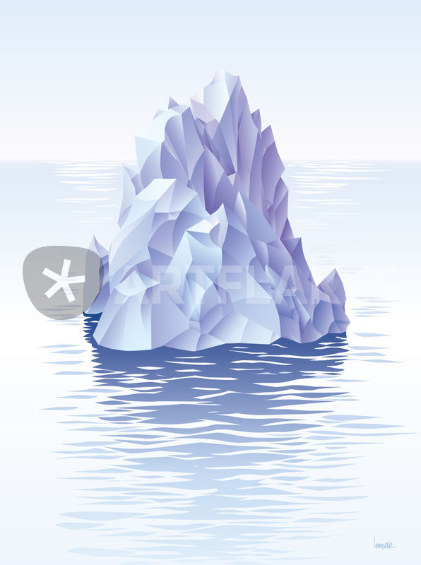 596x800 Iceberg Drawing Art Prints And Posters - Iceberg Drawing