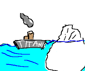 300x250 titanic approaches iceberg drawing - Iceberg Drawing