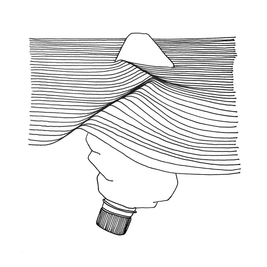1080x1080 Iceberg - Iceberg Line Drawing