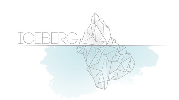 600x335 Iceberg On Behance - Iceberg Line Drawing