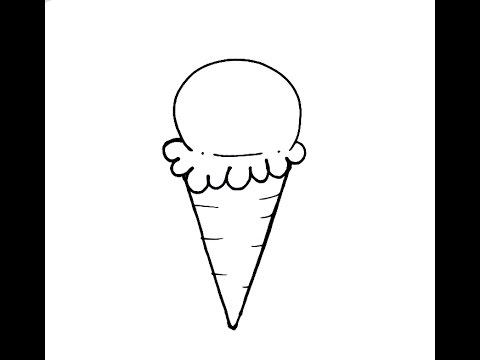 480x360 How To Draw A Simple Ice Cream Cone In Under Minutes - Icecream Cone Drawing