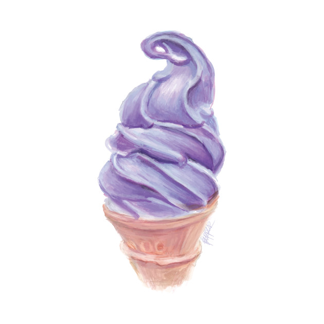 630x630 Purple Pencil Drawn Ice Cream Cone - Icecream Cone Drawing