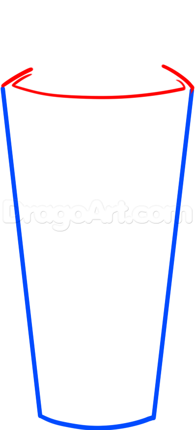 397x875 How To Draw An Iced Coffee, Step - Iced Coffee Drawing