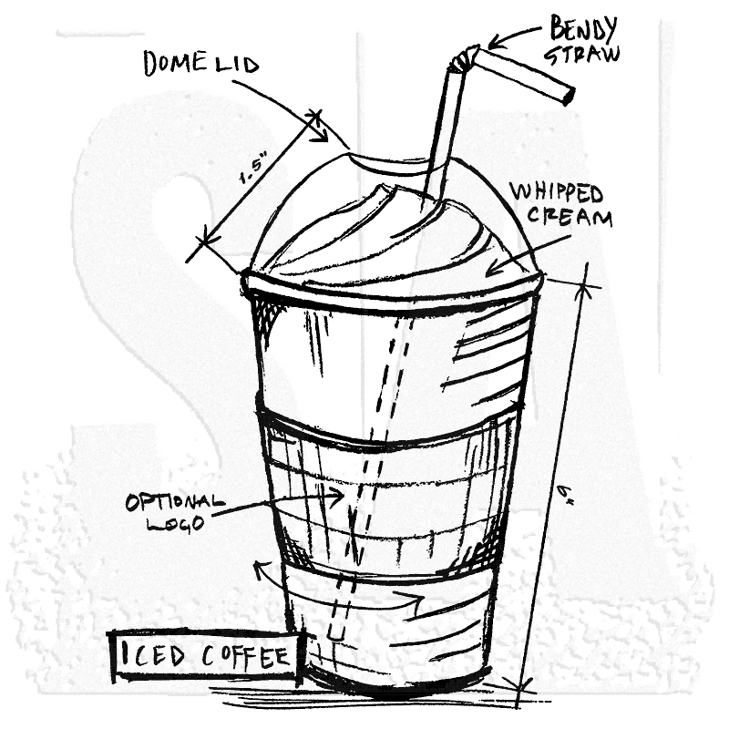 800x800 tim holtz wood mounted stamp - Iced Coffee Drawing