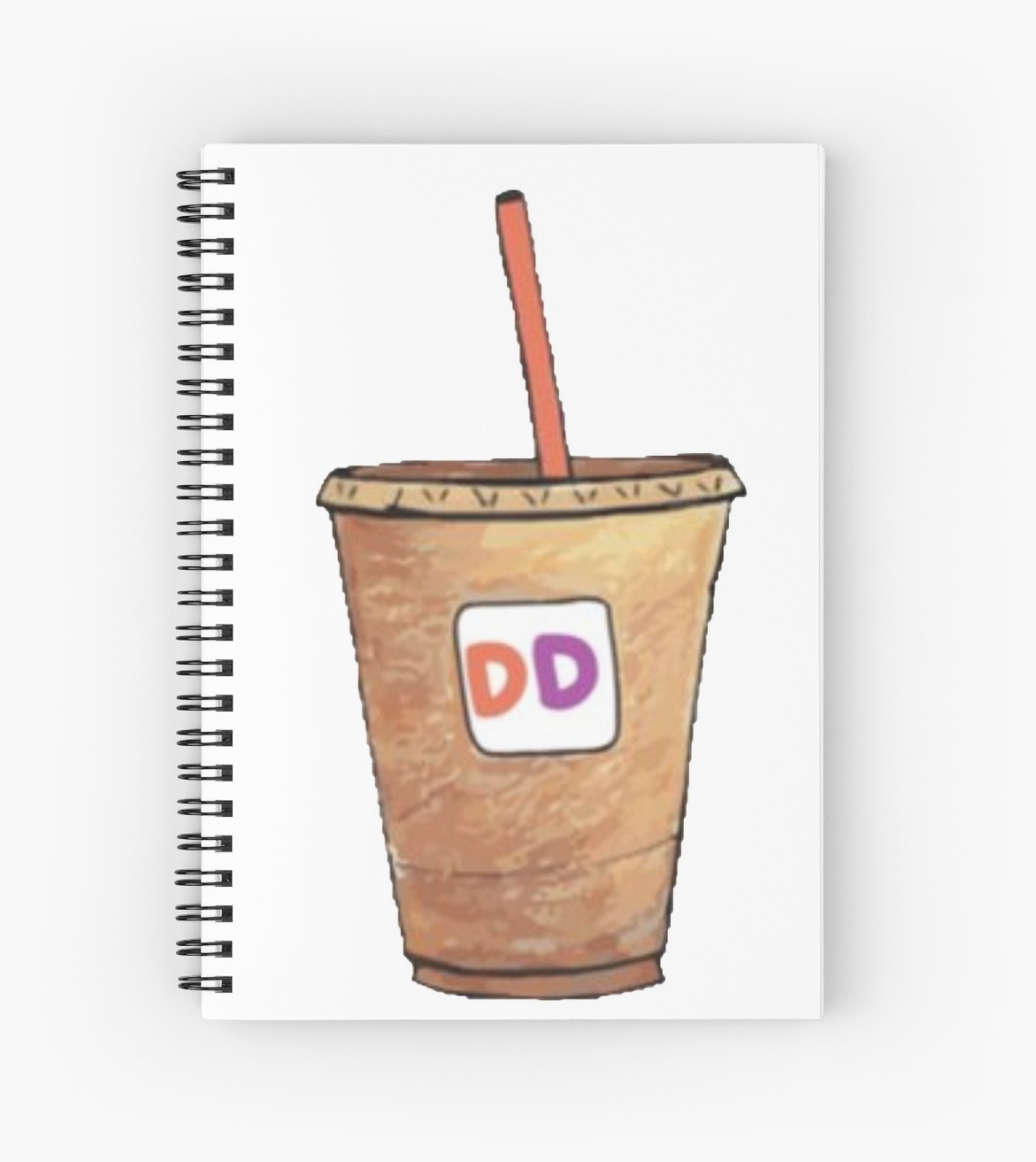 1171x1313 Dunkin Iced Coffee Spiral Notebooks - Iced Coffee Drawing