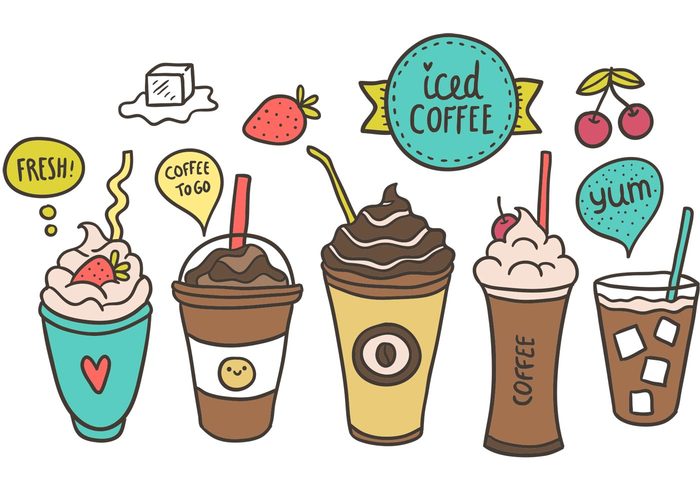 700x490 Free Iced Coffee Vector - Iced Coffee Drawing