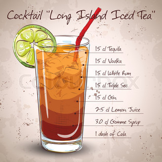 320x320 Cocktail Long Island Iced Tea Vodka On Stock Vector Colourbox - Iced Tea Drawing
