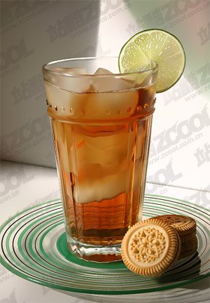 300x432 Free Vector Drawing Realistic Material Of Ice Lemon Tea Clipart - Iced Tea Drawing