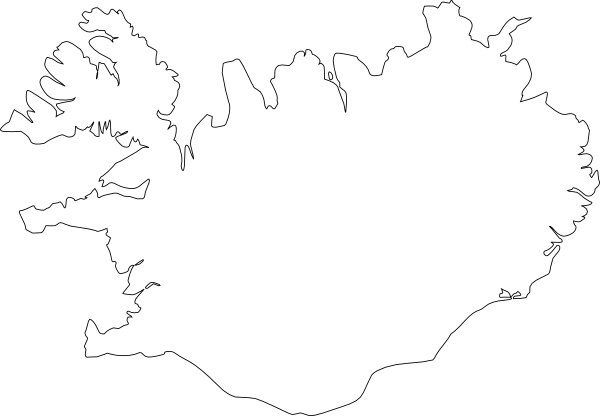 600x416 Map Of Iceland Clip Art Free Vector In Open Office Drawing - Iceland Drawing