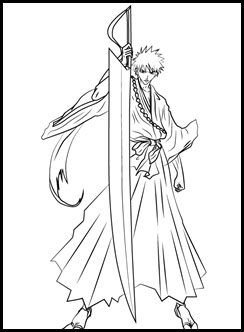 244x332 How To Draw Bleach Characters Manga Bleach Drawing Tutorials - Ichigo Drawing