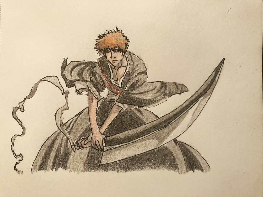1080x809 Colored Pencil Drawing - Ichigo Drawing