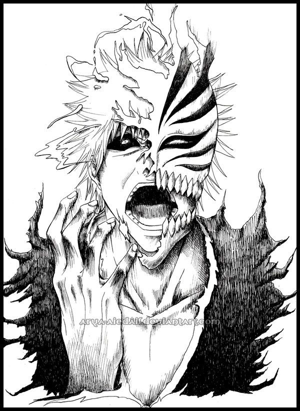 600x822 Hollow Ichigo - Ichigo Hollow Drawing