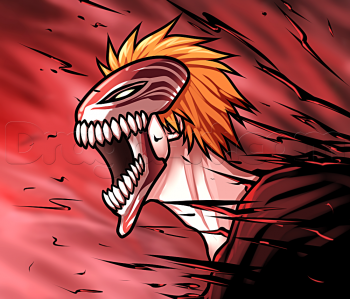 350x299 How To Draw Hollow Ichigo, Step - Ichigo Hollow Drawing